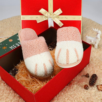 Cute Animal Slippers for Women Indoor Outdoor Memory Foam House Slippers Soft Warm Cozy Fuzzy Bedroom Non-Slip Shoes Christmas Gift Ladies Slippers