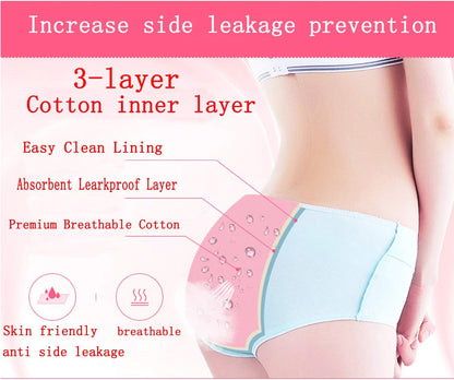 Teens Girls Period Underwear Cotton Leak Proof Panties Womens Briefs