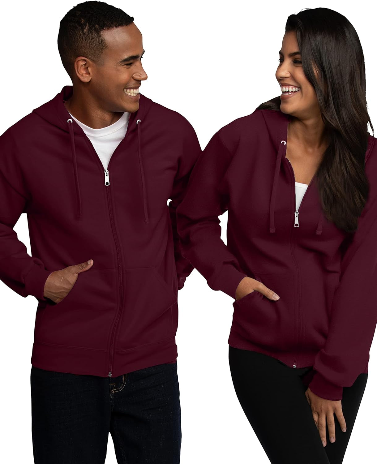 Unisex Adult Eversoft Fleece Full Zip Hoodie Sweatshirt