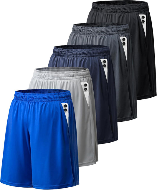 Athletic Shorts for Men with Pockets and Elastic Waistband Quick Dry Activewear