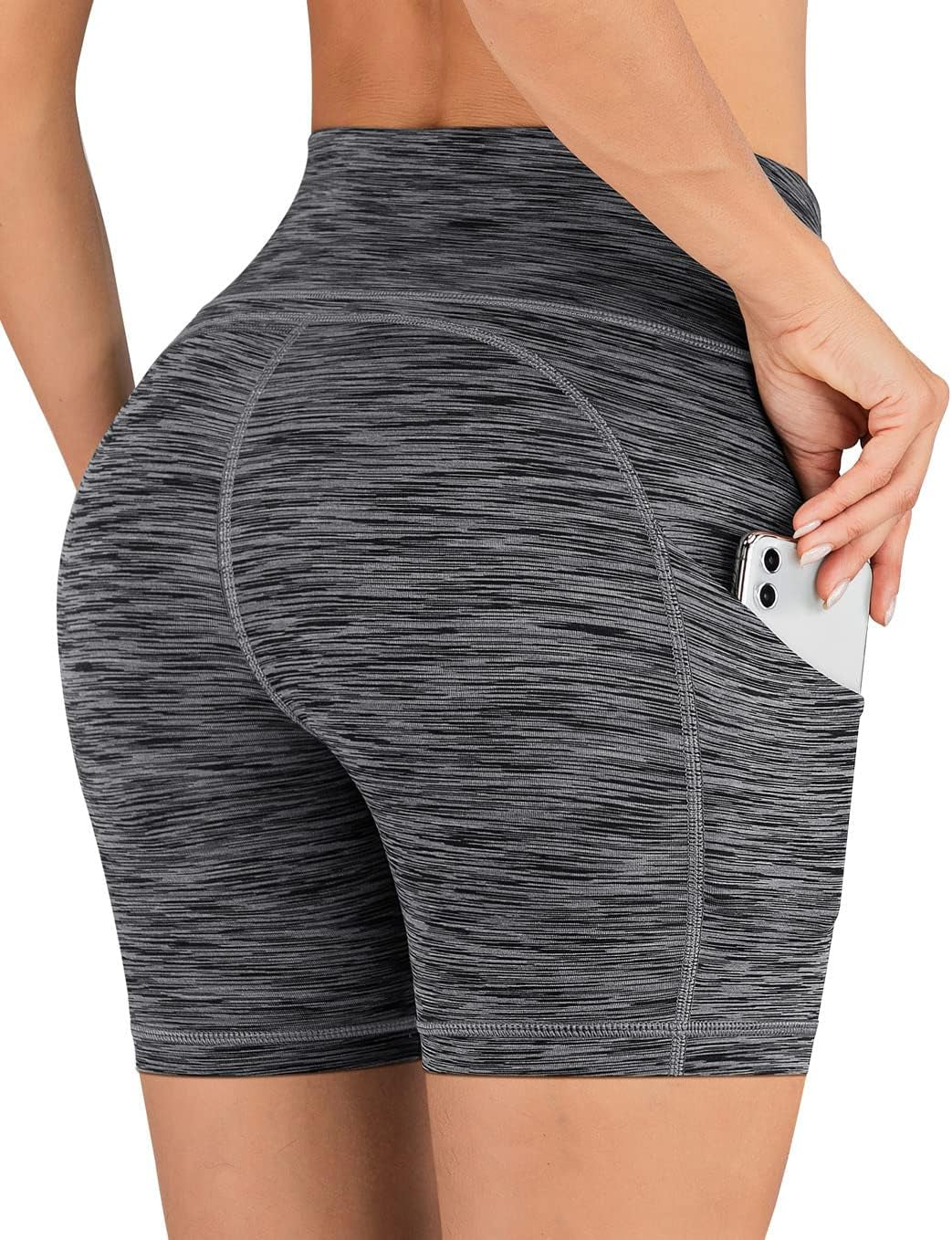 Yoga Shorts for Women with Pockets 8"/5" Biker Shorts for Women High Waisted Workout Shorts Compression Running Shorts