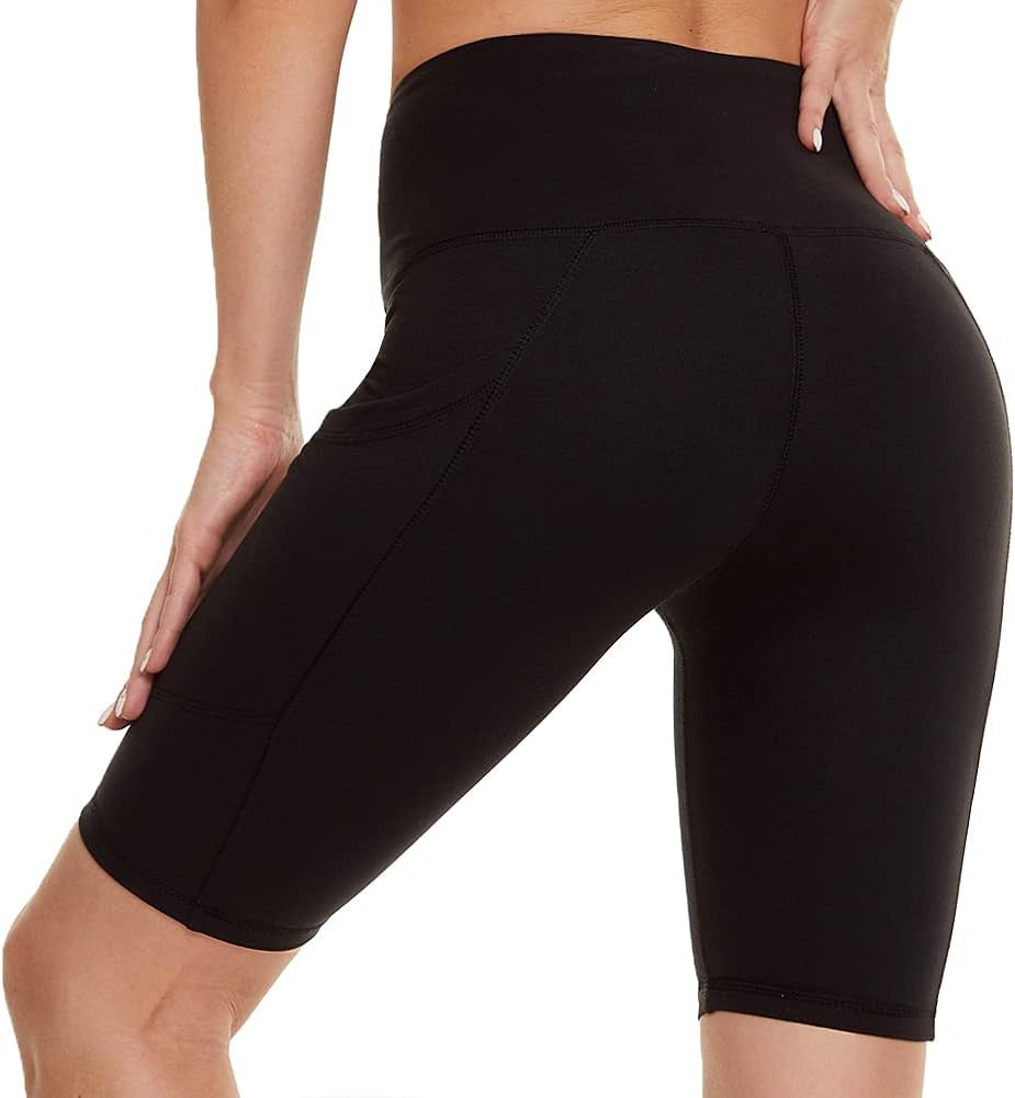 Yoga Shorts for Women – 5" High Waisted Biker Shorts with Pockets for Workout, Training, Running