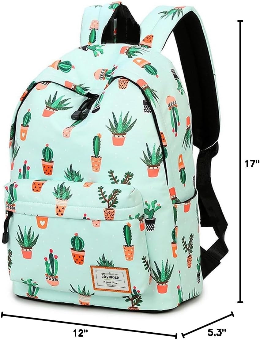 Leisure Backpack for Girls Teenage School Backpack Women Backpack Purse Cactus