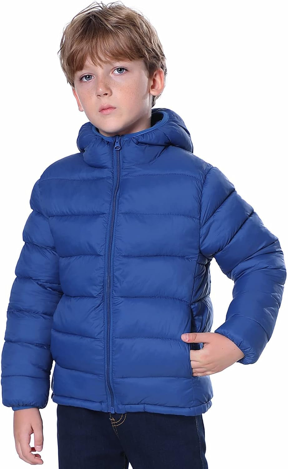 Hooded Puffer Jackets for Boys and Girls – Lightweight and Packable – Autumn and Winter Coat, Warm and Comfy