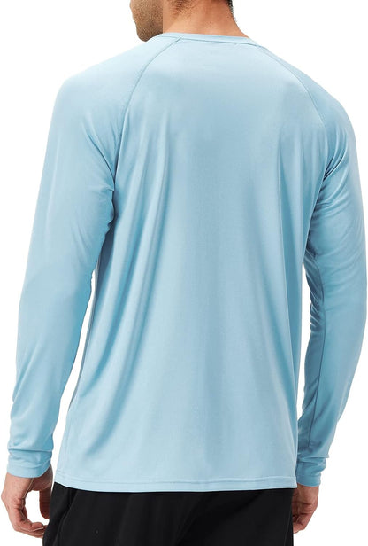 Men'S Rash Guard Shirts Swim Shirts UPF 50+ UV Sun Protection Long Sleeve Shirts Lightweight Quick Dry