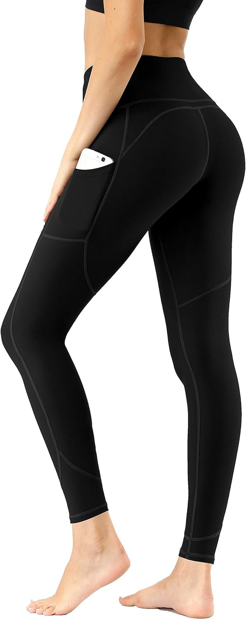 High Waist Yoga Pants with Pockets, Workout Pants for Women, Yoga Leggings with Pockets Black