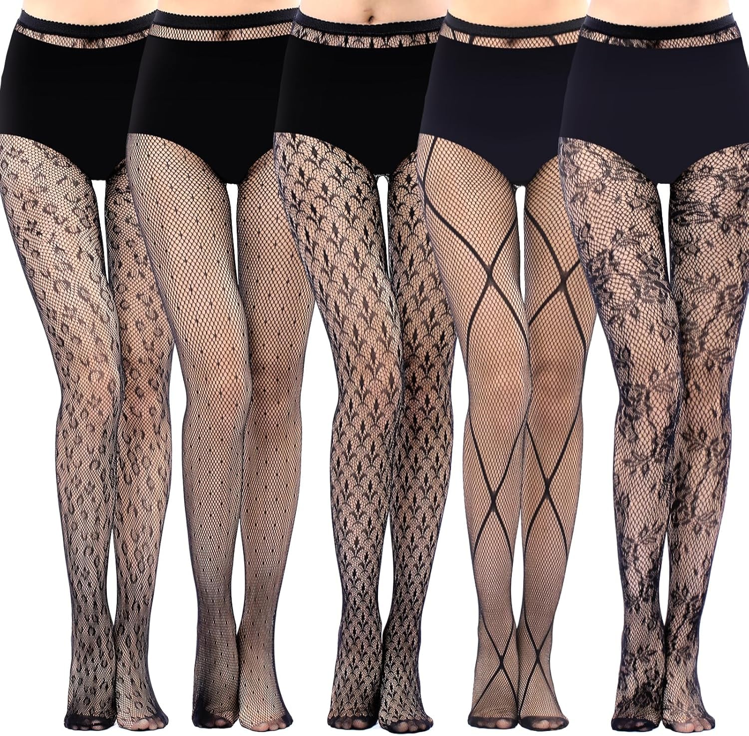 Fishnet Stockings for Women Lace Mesh Patterned Fishnet Leggings Tights Net Pantyhose