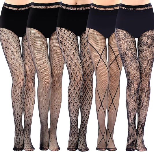 Fishnet Stockings for Women Lace Mesh Patterned Fishnet Leggings Tights Net Pantyhose