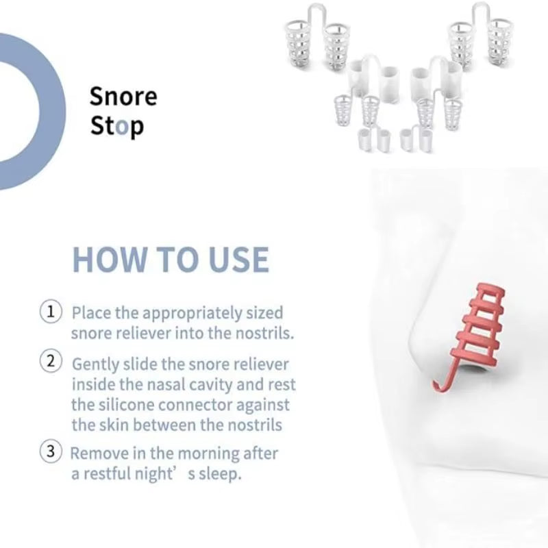 Mini Silicone Stop Snoring Device Breathing Protection Tool Hollowed Out Enlarged Nostril anti Snoring Nasal Congestion