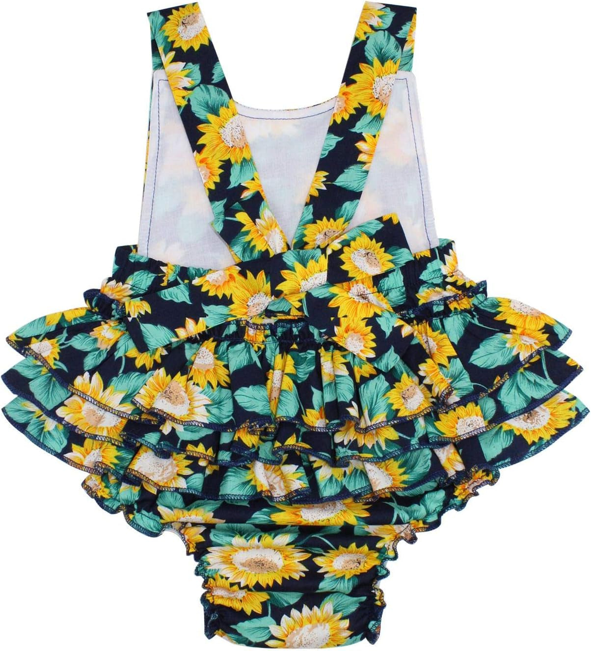 Kids Baby Girls Floral Romper Sunsuit Summer Outfit Set Clothes,9E59A,6-12 Months(Size M)