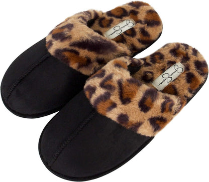 Women'S Comfy Faux Fur House Slipper Slip-On Scuff Memory Foam Soft Plush Lining