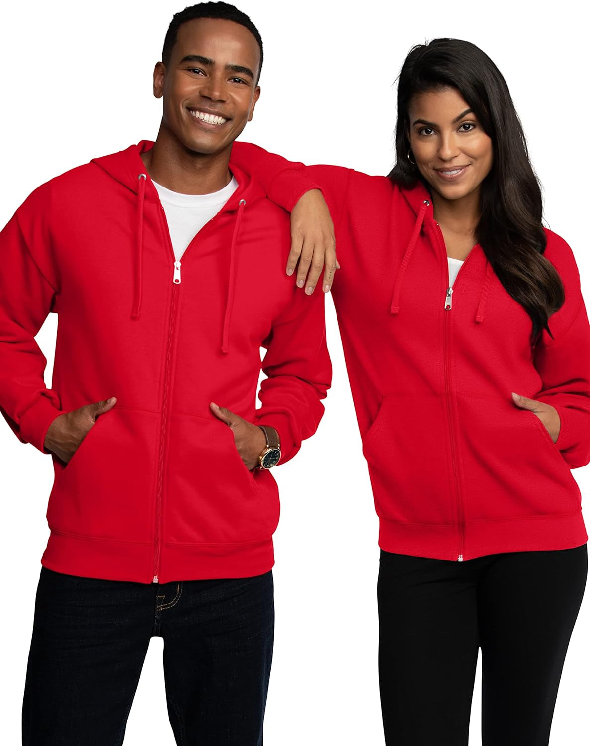 Unisex Adult Eversoft Fleece Full Zip Hoodie Sweatshirt