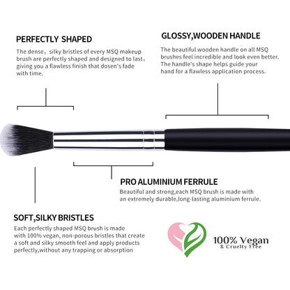 Eye Makeup Brushes 12Pcs Eyeshadow Makeup Brushes Set with Soft Synthetic Hairs & Real Longer Wood Handle for Eyeshadow, Eyelash,Eyebrow, Eyeliner, Blending, Conclear(Black)