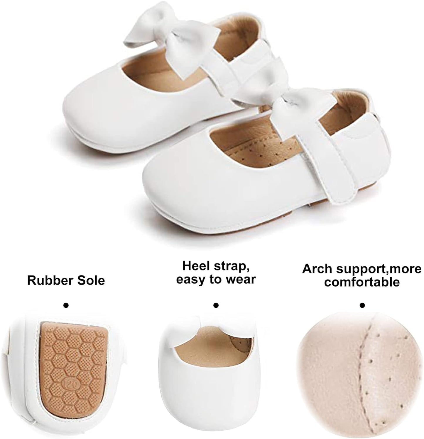 Soft Sole Baby Shoes - Infant Baby Walking Shoes Moccasinss Rubber Sole Crib Shoes