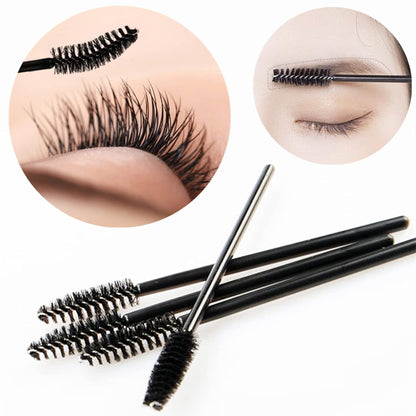 100 Pcs Disposable Eyelash Spoolies Brush Mascara Applicator Lash Wand Lashes Brush Eyebrow Spooly for Extension