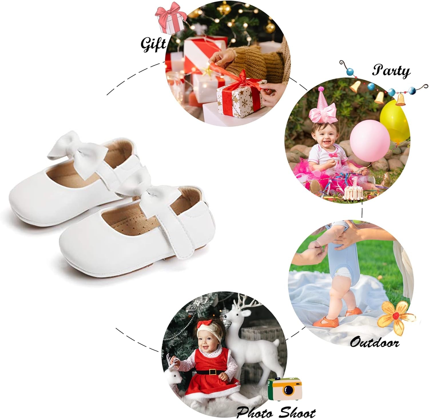 Soft Sole Baby Shoes - Infant Baby Walking Shoes Moccasinss Rubber Sole Crib Shoes