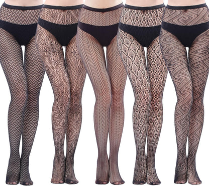 Fishnet Stockings for Women Lace Mesh Patterned Fishnet Leggings Tights Net Pantyhose